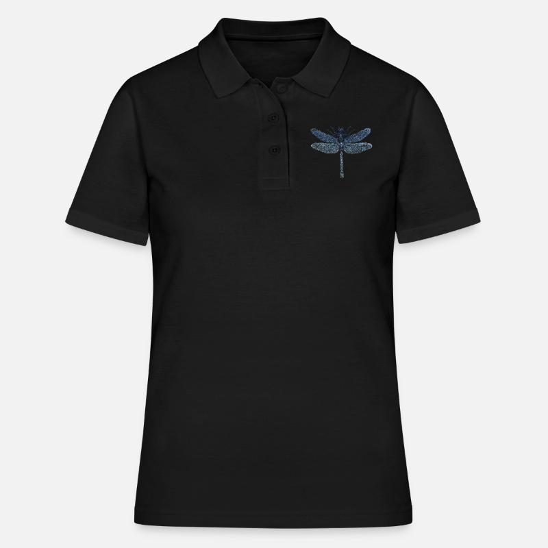 Papillon libellule - Polo Femme - noir