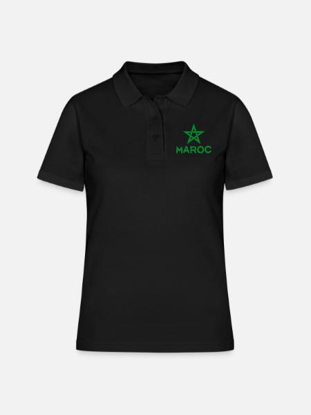 Maroc - Polo Femme - noir