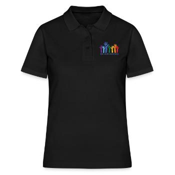 Lutte contre le racisme Paix mondiale - Polo Femme - noir - Devant - Ailine (174cm)