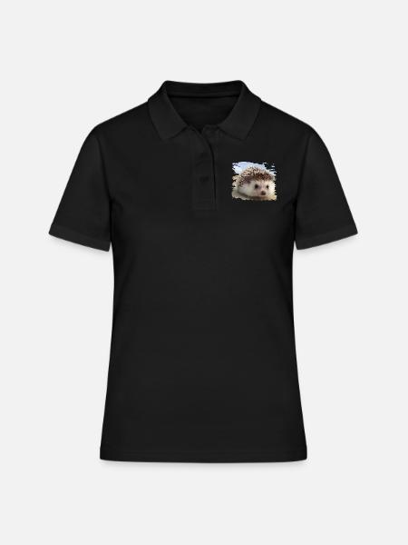 hedgehog - Women's Polo Shirt - black