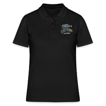 birthday present idea mammal pet lover black - Frauen Polo Shirt - Schwarz - Vorne - Ailine (174cm)