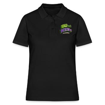 bienchen activist apparel umweltbewusst - Frauen Polo Shirt - Schwarz - Vorne - Ailine (174cm)