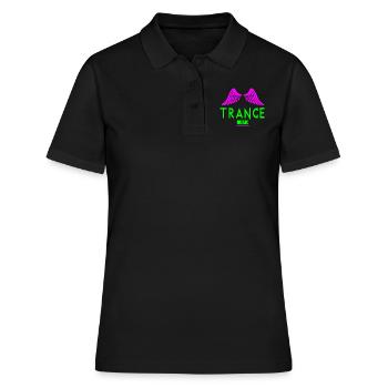 Logo de l’aile de musique trance - Polo Femme - noir - Devant - Ailine (174cm)