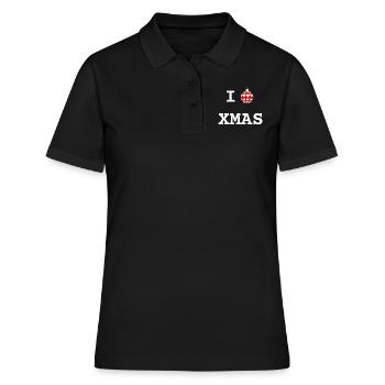 I Love Xmas | XMAS - Polo Femme - noir - Devant - Ailine (174cm)