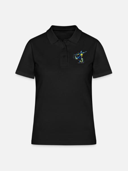 Football Suède - Polo Femme - noir