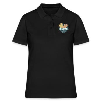 Je vis pour le joueur tactique de paintball de combat - Polo Femme - noir - Devant - Ailine (174cm)