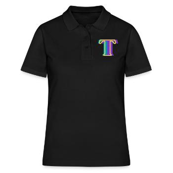 Multi-coloured letter t - Women's Polo Shirt - black - Front - Ailine (174cm)
