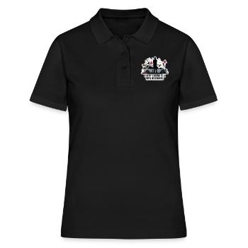 JEDES ENDE IST EIN NEUANFANG - Frauen Polo Shirt - Schwarz - Vorne - Ailine (174cm)