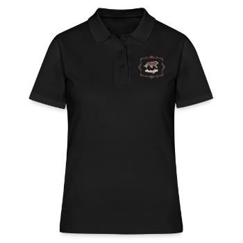 Lion and jungle - Women's Polo Shirt - black - Front - Ailine (174cm)