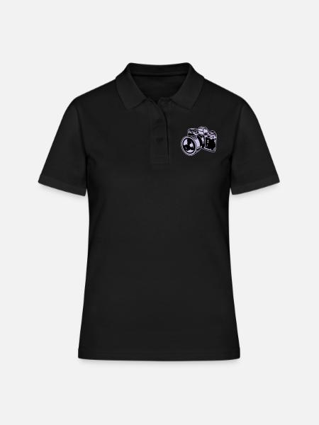 camera - Polo Femme - noir