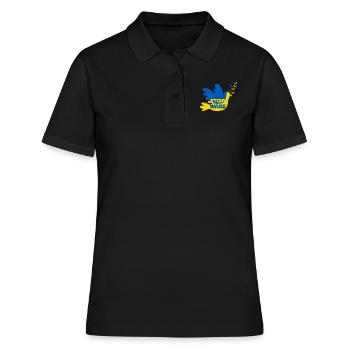 STOPPT KRIEGE - Frauen Polo Shirt - Schwarz - Vorne - Ailine (174cm)