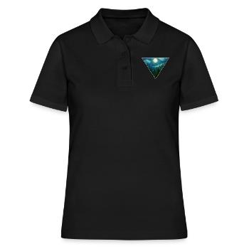 full moon - Women's Polo Shirt - black - Front - Ailine (174cm)