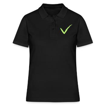 Course du crochet brosse - Polo Femme - noir - Devant - Ailine (174cm)