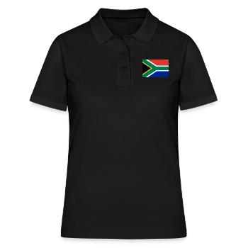 Drapeau sud afrique - Polo Femme - noir - Devant - Ailine (174cm)