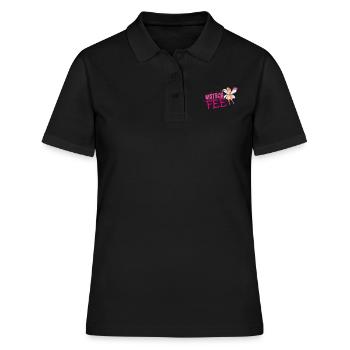 Muddy run shirt mud Matsch Laufshirt Fee Team Frau - Frauen Polo Shirt - Schwarz - Vorne - Ailine (174cm)