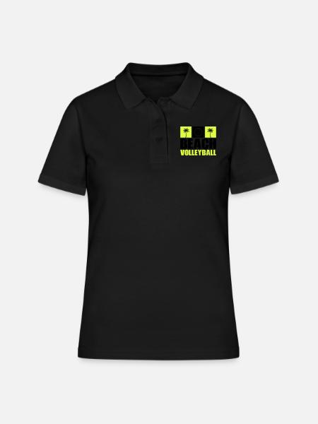 Beach-volley - Polo Femme - noir