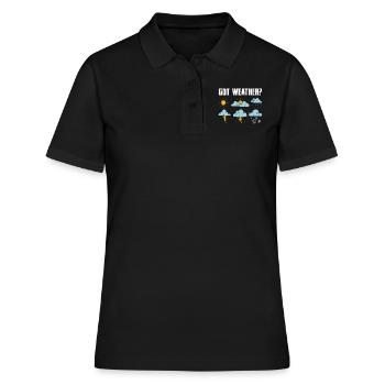 Vous avez la météo ? Météorologue Météorologie - Polo Femme - noir - Devant - Ailine (174cm)