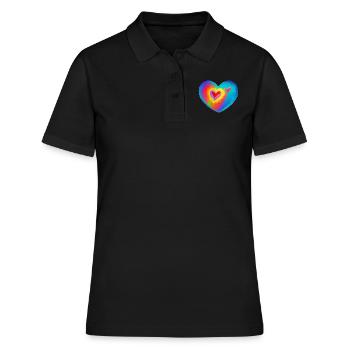Mariage Fête des mères Saint-Valentin Fiançailles Amour - Polo Femme - noir - Devant - Ailine (174cm)