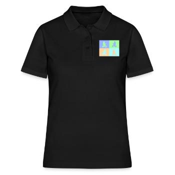 Junior Biker Pop Art pastel - Polo Femme - noir - Devant - Ailine (174cm)