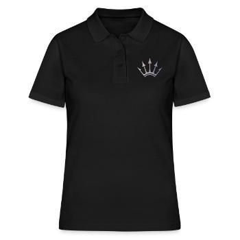 Logo à cinq branches - Polo Femme - noir - Devant - Ailine (174cm)
