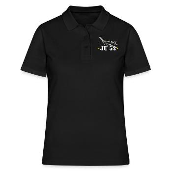 JU 52- Aunt JU T-Shirt - Women's Polo Shirt - black - Front - Ailine (174cm)