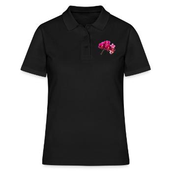 Orchidee Dunkellila - Frauen Polo Shirt - Schwarz - Vorne - Ailine (174cm)