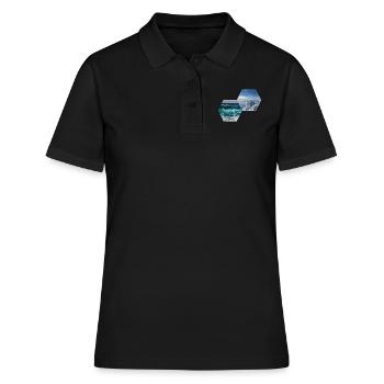 Sea and Summit. - The Hexagons - Women's Polo Shirt - black - Front - Ailine (174cm)