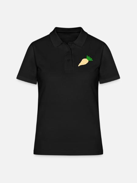 Rettich Zuckerrübe Wurzelgemüse - Frauen Polo Shirt - Schwarz