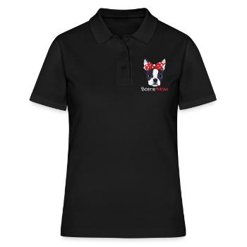Boston Terrier Mom Bostie Women Girls - Women's Polo Shirt - black - Front - Ailine (174cm)
