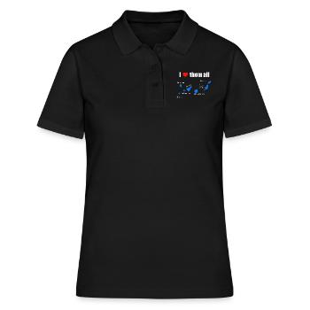 Je les aime tous - Îles Canaries - Polo Femme - noir - Devant - Ailine (174cm)