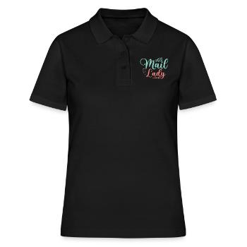 Mail Lady Mailman Postal Worker - Frauen Polo Shirt - Schwarz - Vorne - Ailine (174cm)