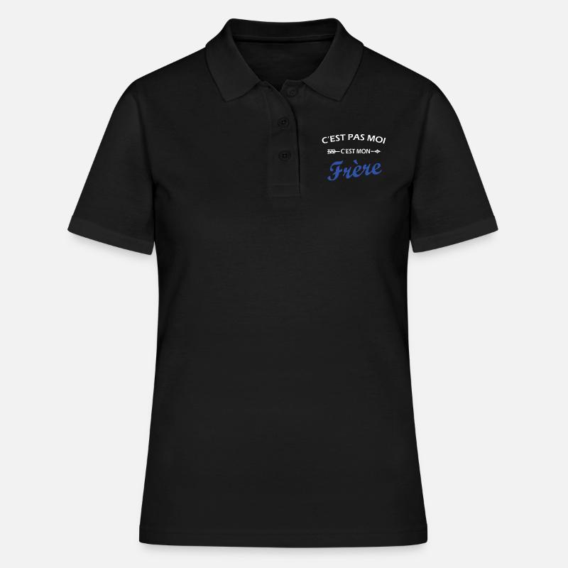 C'est pas moi c'est mon Frère - Tshirt ado humour - Polo Femme - noir