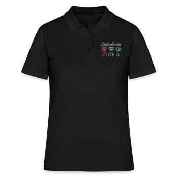 Einfach nur machen - Frauen Polo Shirt - Schwarz - Vorne - Ailine (174cm)