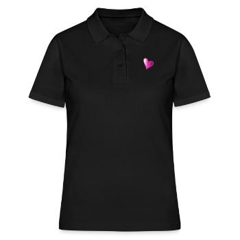 Coeur rose - Polo Femme - noir - Devant - Ailine (174cm)