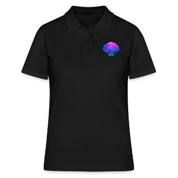Pink Ocean Shell Beach Life - Women's Polo Shirt - black - Front - Ailine (174cm)