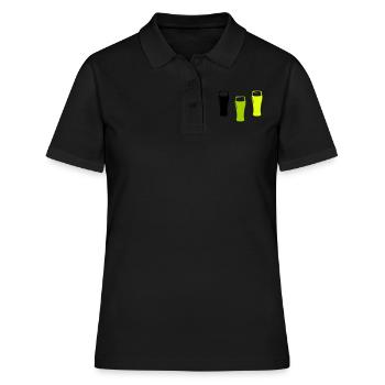 Bier Gläser - Frauen Polo Shirt - Schwarz - Vorne - Ailine (174cm)