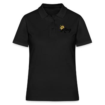 king - Women's Polo Shirt - black - Front - Ailine (174cm)