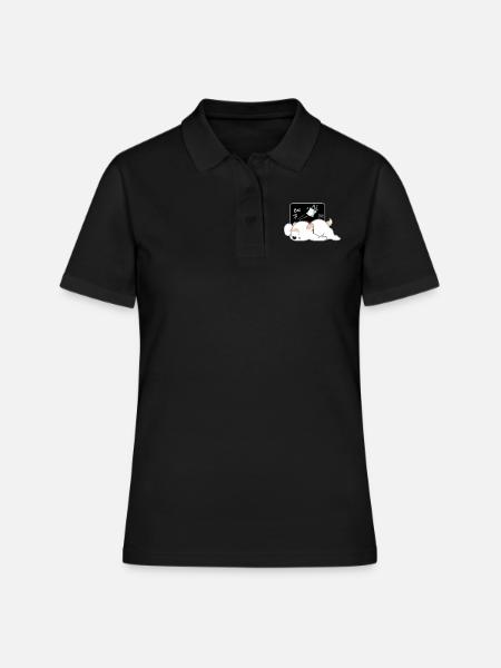 Dog Korean - Japanese Style 04 - Women's Polo Shirt - black