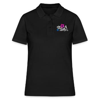 Kitesurf Kitesister - Frauen Polo Shirt - Schwarz - Vorne - Ailine (174cm)