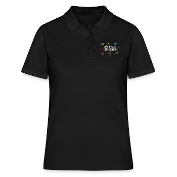 Hass auf die Menschen - Frauen Polo Shirt - Schwarz - Vorne - Ailine (174cm)
