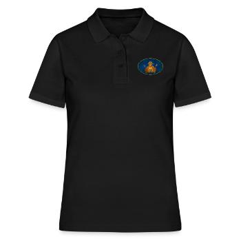 ORTHODOXE IKONOGRAPHIE - Frauen Polo Shirt - Schwarz - Vorne - Ailine (174cm)