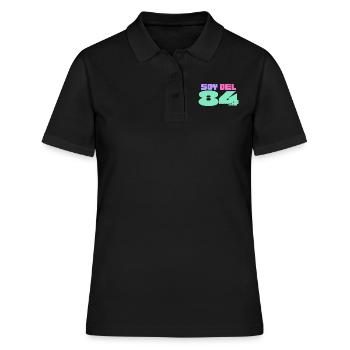 Ich komme aus '84 - Frauen Polo Shirt - Schwarz - Vorne - Ailine (174cm)