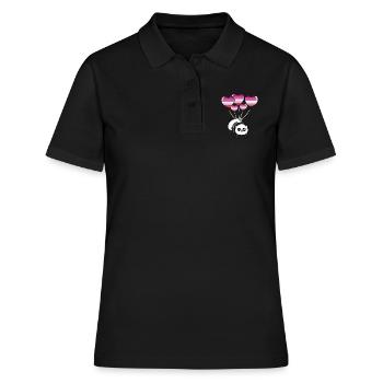 Panda Lesbian Pride - Polo Femme - noir - Devant - Ailine (174cm)