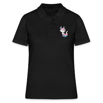 Trans Pride Fuchs Transgender Pride - Polo Femme - noir - Devant - Ailine (174cm)