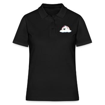 Licorne au-dessus des nuages - Polo Femme - noir - Devant - Ailine (174cm)