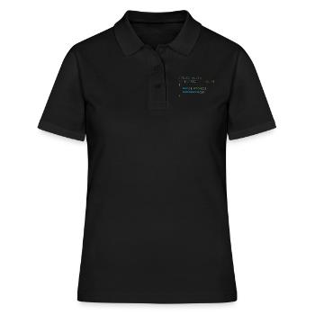devise de la vie - Polo Femme - noir - Devant - Ailine (174cm)