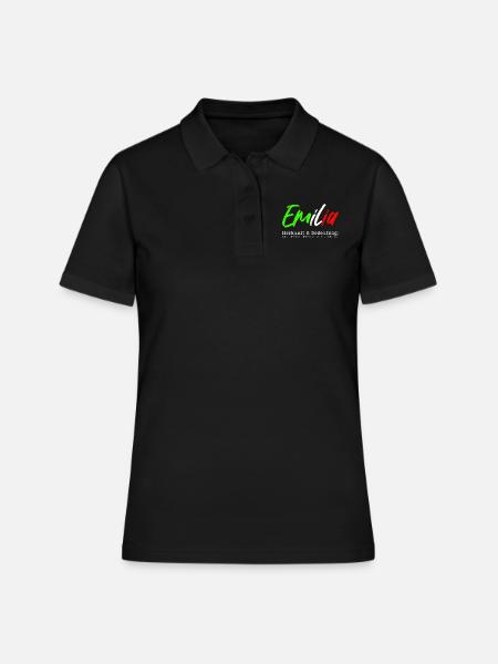 Emilia - Herkunft und Bedeutung - Frauen Polo Shirt - Schwarz