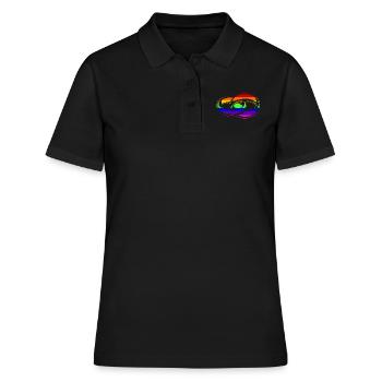 Gay Pride - Marriage - EN - Polo Femme - noir - Devant - Ailine (174cm)