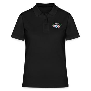 Mama seit 2023 Spruch Geschenk zur Geburt - Frauen Polo Shirt - Schwarz - Vorne - Ailine (174cm)