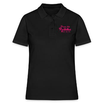 J'veux des paillettes dans ma vie - Polo Femme - noir - Devant - Ailine (174cm)